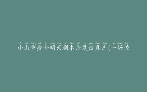 小山重叠金明灭剧本杀复盘真凶(一场惊心动魄的推理游戏)